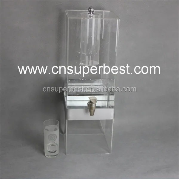 Food safety Bar Cold beverage dispenser acrylic material acrylic juice beverage wine dispenser