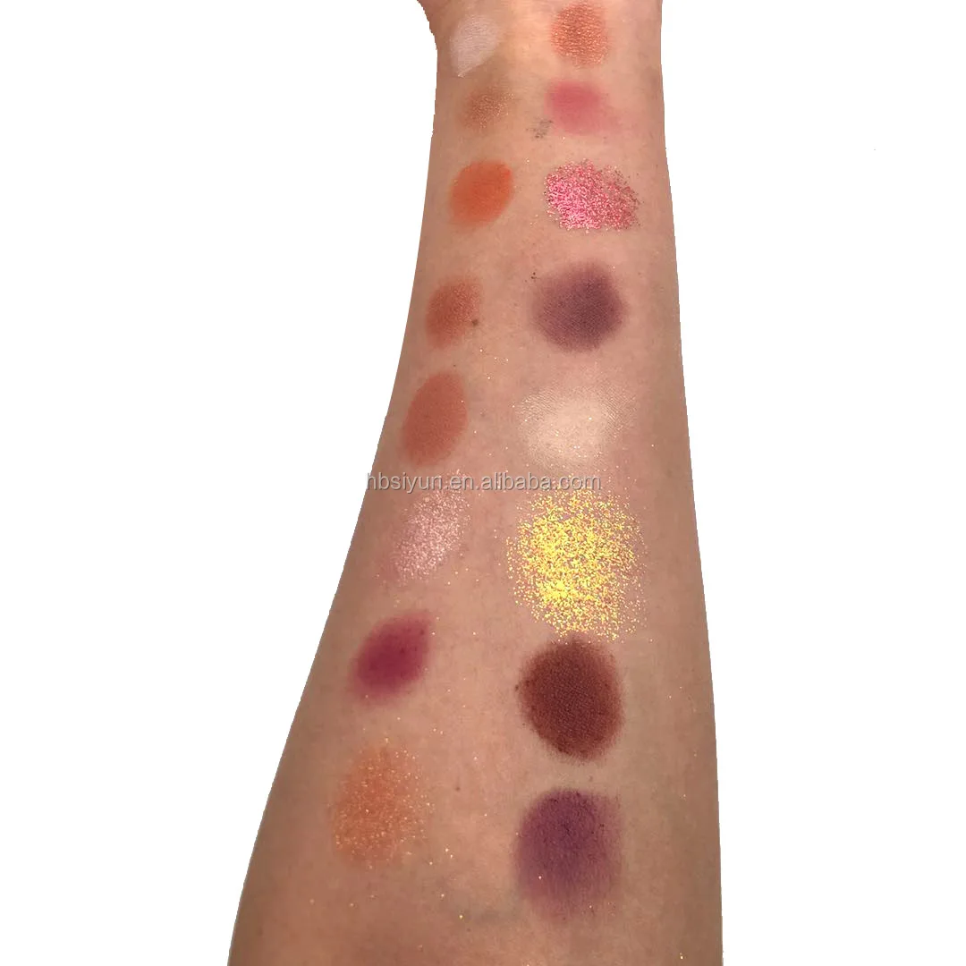 wholesale custom private label waterproof vegan high pigment 16 color eye shadow eyeshadow palette with mirror