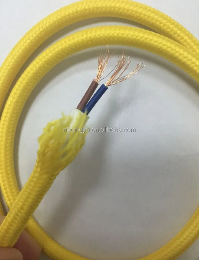 Fabric cable 2*0.75 3*0.75 textile electric wire cable vintage lamp cotton braided cable