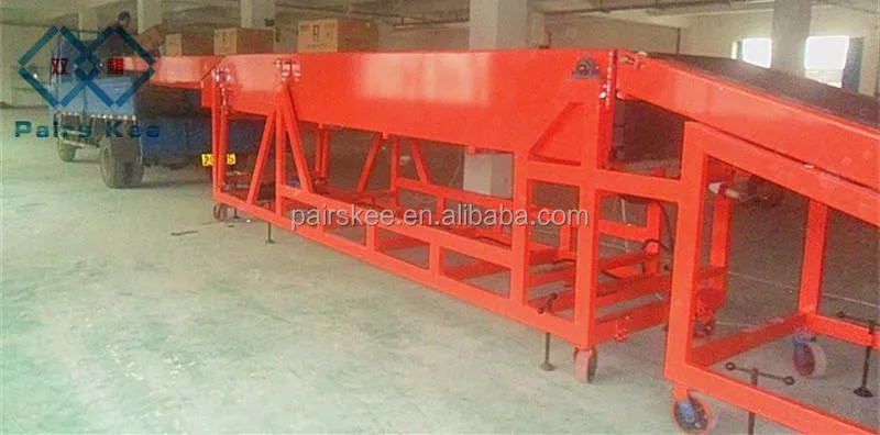 Shuangqi movable truck loading unloading movable telescopic belt conveyor with hydraulic lifting system