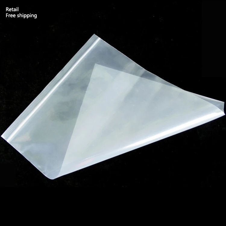Retailing 12*17CM White Ziplock Clear Transparent PE Zip Lock Plastic Bag For Clot#