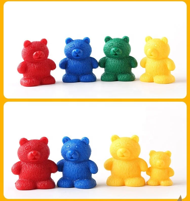 72PCS Educational Counting Bears Toys Bear Weight 3/6/9g