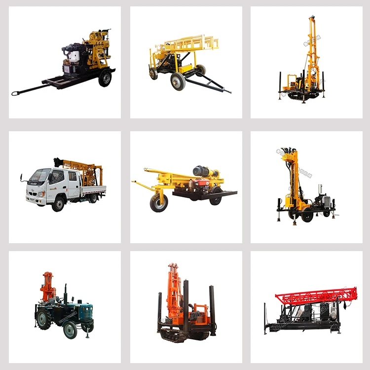 200m depth Bore Well Drilling Machine Price/with mud pump or air compressor
