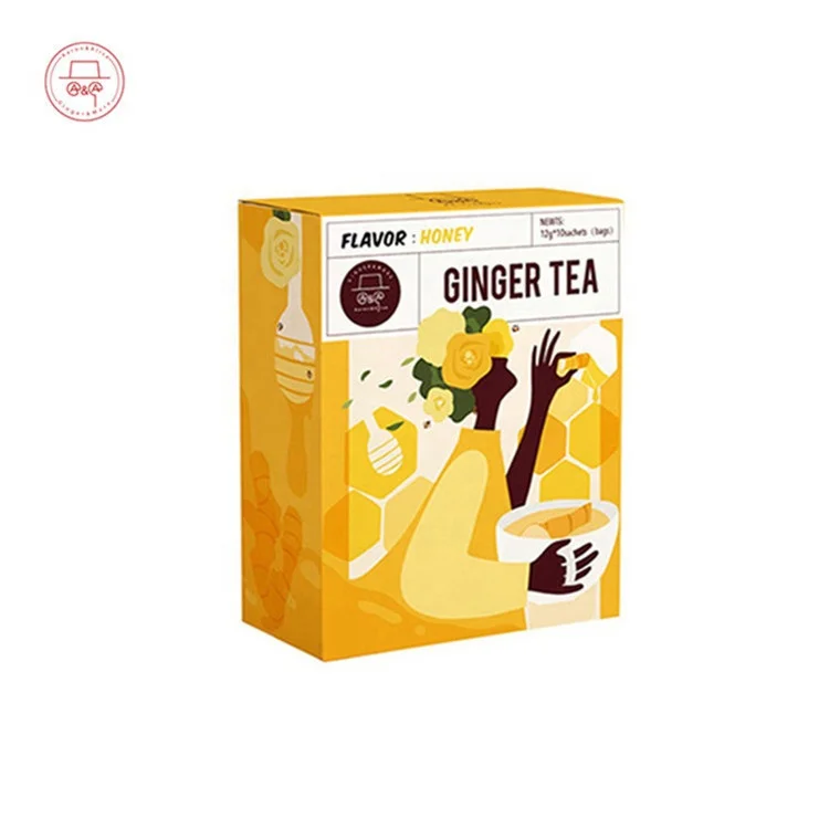 wholesale ginger tea with honey flavor produced by professional facility