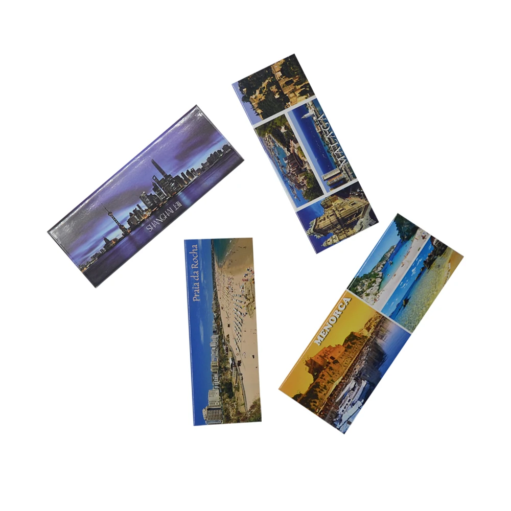 China Factory Tinplate Paper Epoxy Custom Fridge Magnet Bookmark