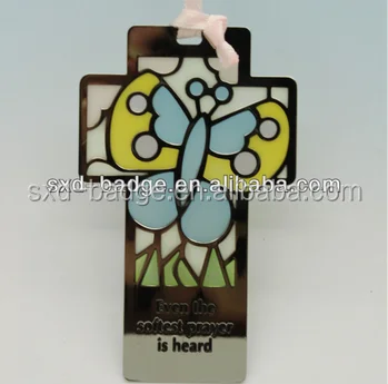 
Christian Gifts Bookmark for religion activities/colorful metal bookmarks with ribbon for promotion 