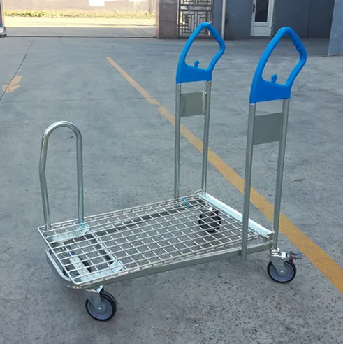 Four wheels warehouse cargo trolley for transporting