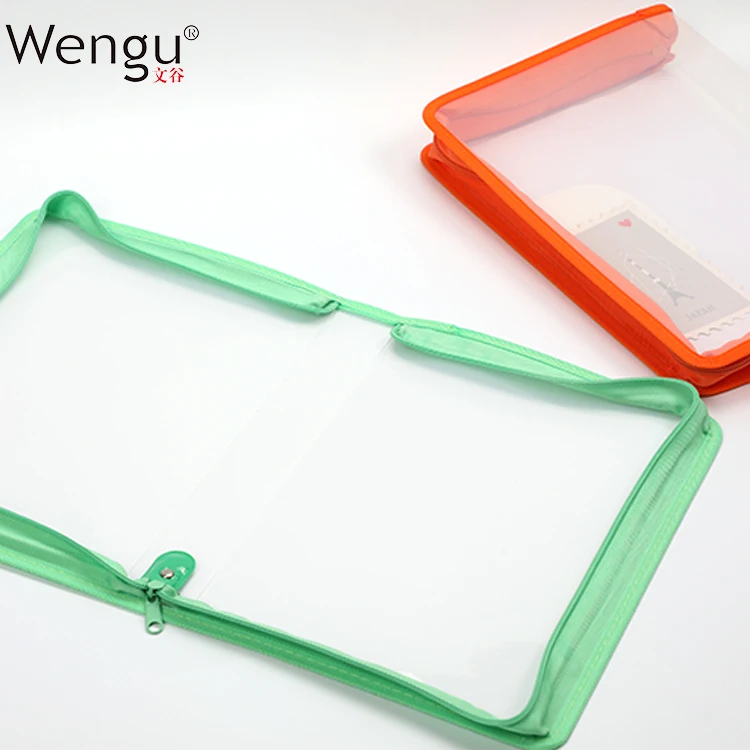 
Brand Printing Company Wholesale High Quality Transparent Pp Twill Zipper Stationery Holder 