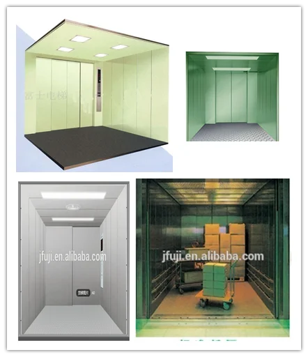 Shopping mall cargo lift elevator for both cargo and passengers and the size of the freight elevator