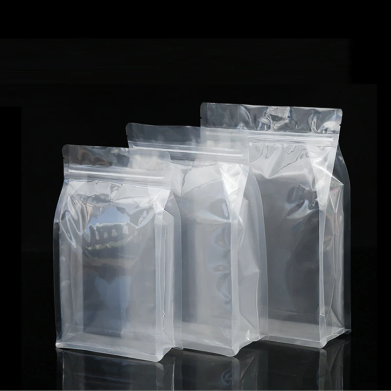 Clear Zipper Flat Bottom Pouch Bag, Coffee/Tea/Spices Packaging Bag, Snack Bag