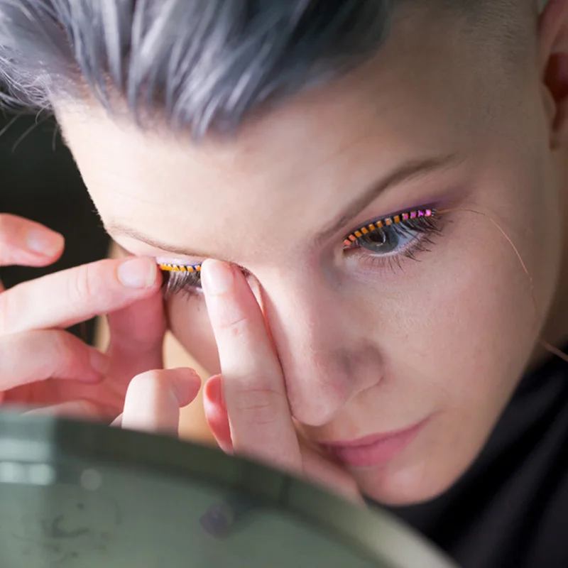 LED Eyelashes Eyelid False Eyelashes For Fashion Icon Saloon Pub Club Bar Party Handmade Extension Natural False Eyelashes