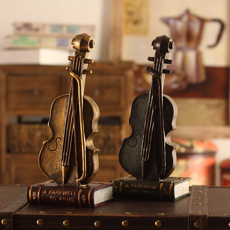 
The Best China resin crafts and arts set Violin instrument decoration 