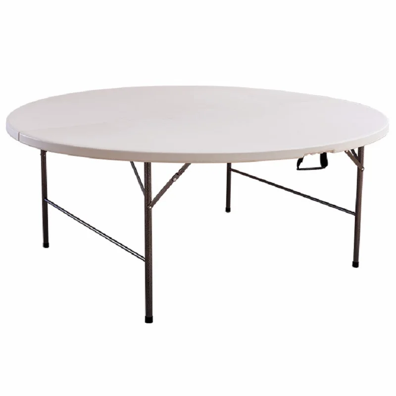
Plastic Folding table round used for banquet outdoor wedding folding tables 6 ft table chairs 