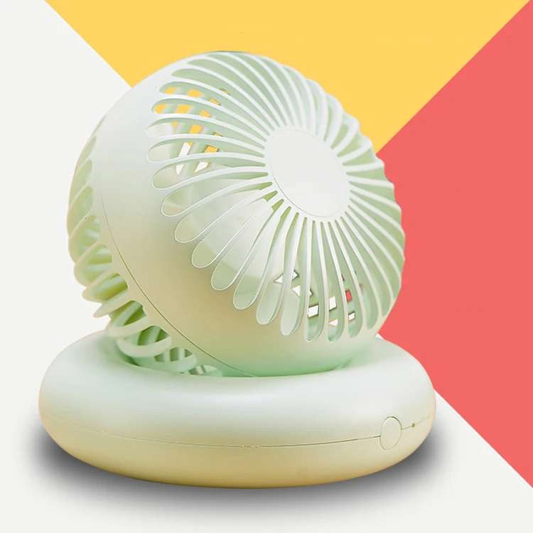 Hot new products 2019 360 degree rotating usb fan 18650 battery