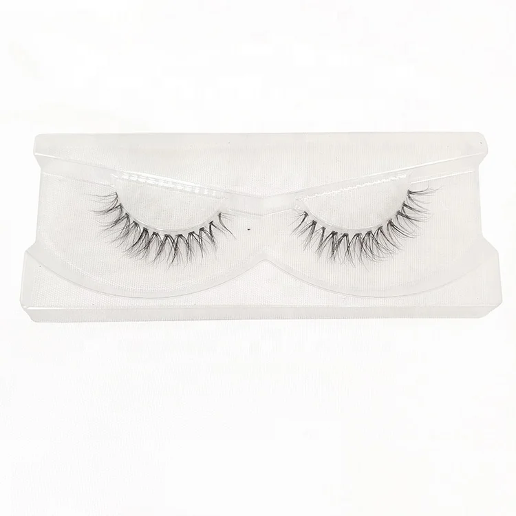 faux 3d mink lash clear stalk wholesale private label full strip short fur mink eyelashes natural look under eye lash