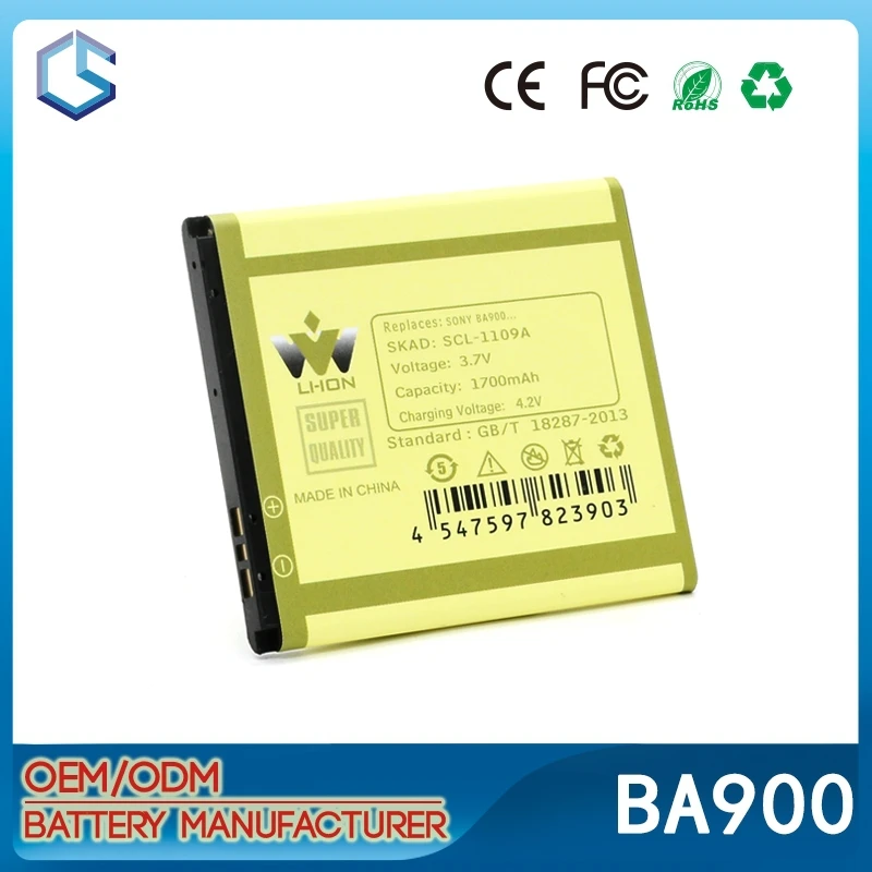Оптовая продажа аксессуары для мобильных телефонов 3.7 В 1700 мАч литий-ионный аккумулятор для Sony Ericsson