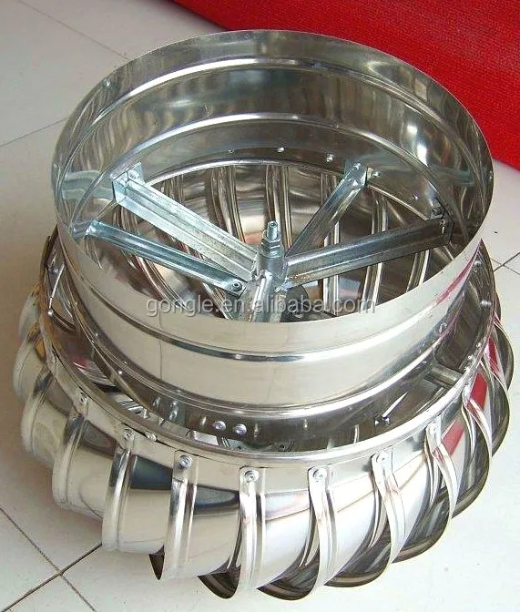 Automatically Wind fan Stainless Steel non-power  roof  mounted fan