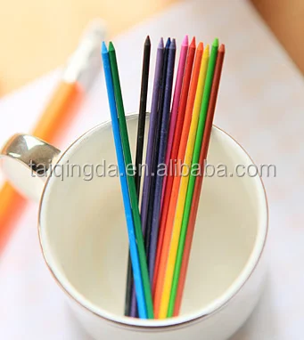Manufacturer supply 12 color 2.0mm pencil leads in stationery set for kids