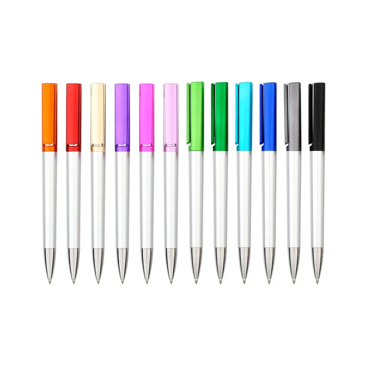 High quality colorful factory price special design ballpoint pen concise color plastic pen