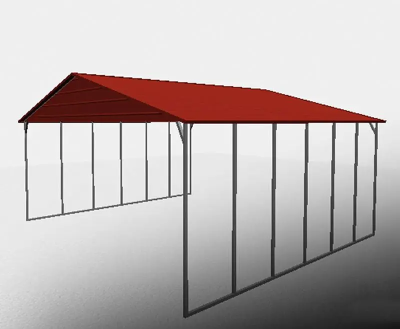 Китайский Недорогой оцинкованный стальной каркас, стандартный стиль, металлический навес