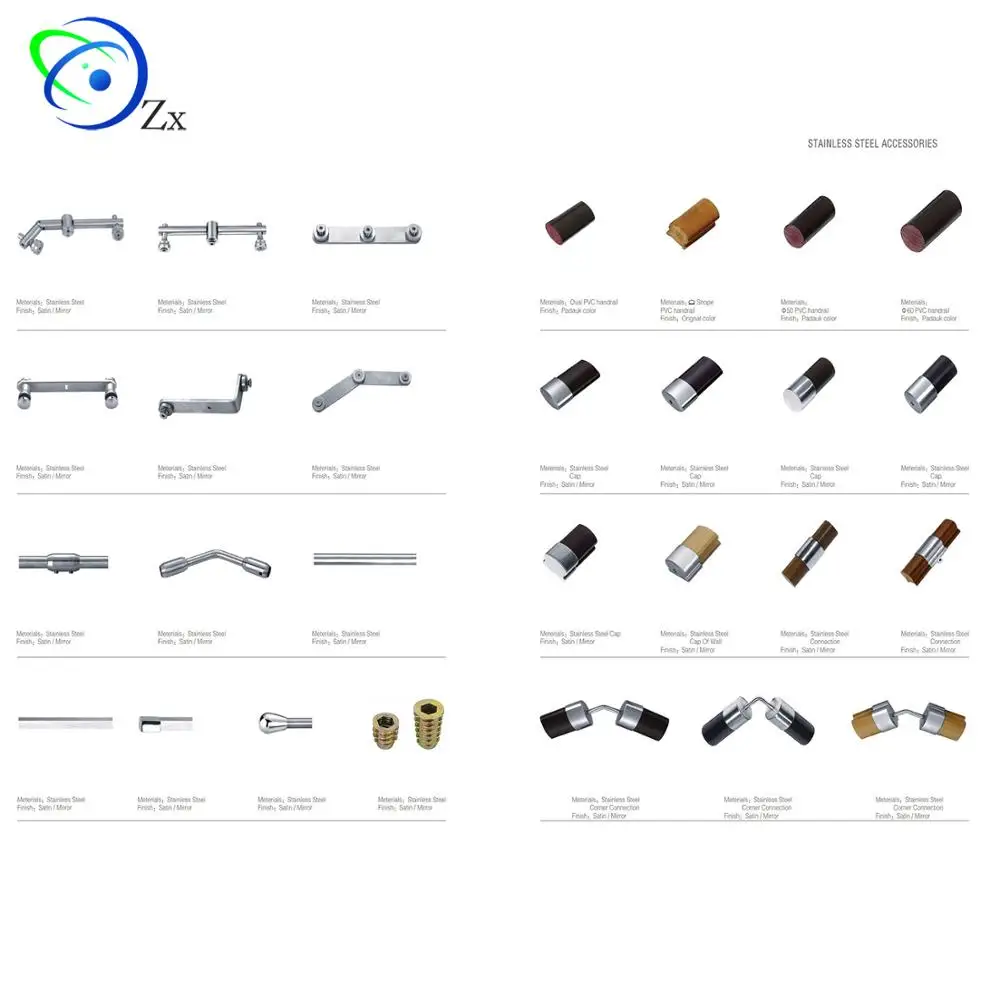 316 Grade stainless steel railings fittings accessories for 304 inox handrail balustrades