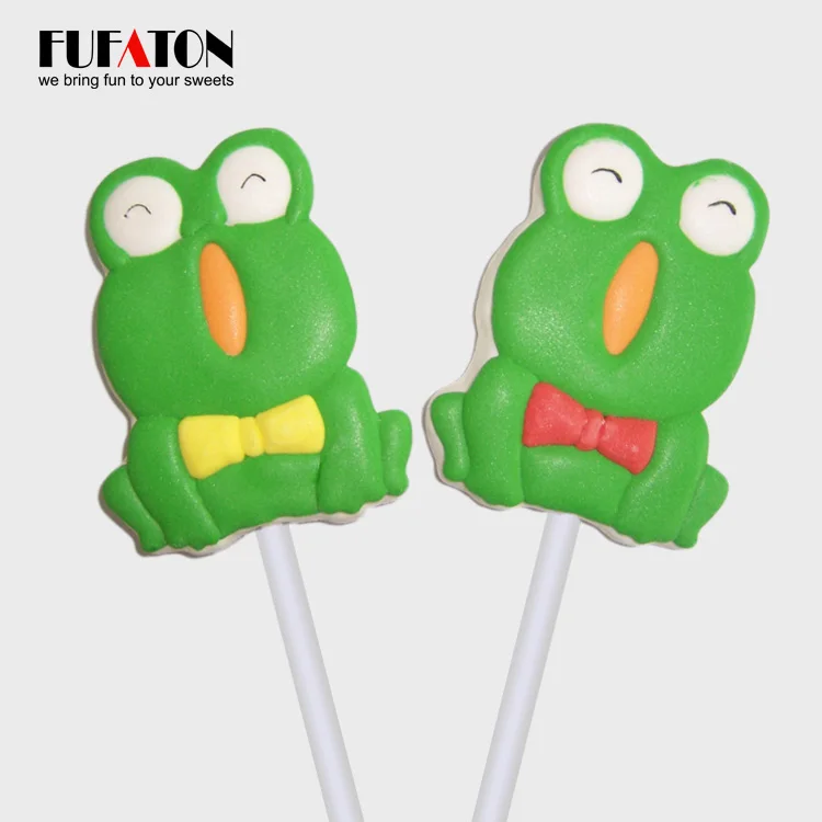 Fruity animated panda penguin frog marshmallow lollipops