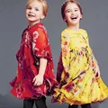2016 new fashion baby girl dress long sleeve baby girls dresses printed dress princess spring autumn