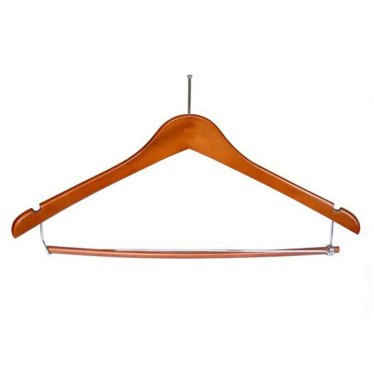 Китай оптовая продажа Противоугонная деревянная вешалка для гостиницы
