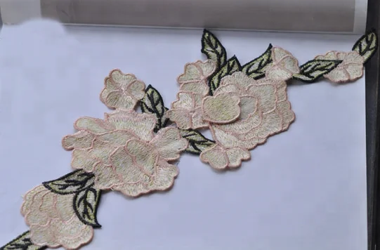 Flower Patch for Dress Clothes 4 New Patch Sew on Fashion Style Embroidery Embroidered Patches Embroidery Cording Lace Fabric 3D