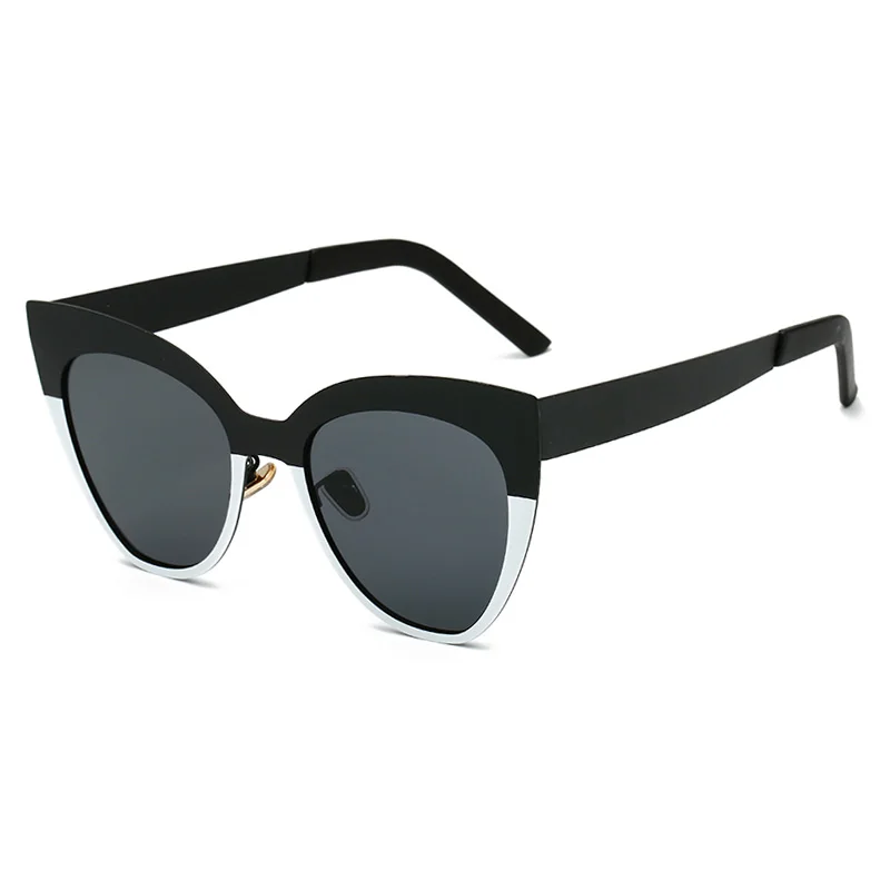 New Arrives Female Custom Fashion Oversized Cat Eye Sunglasses for Women Men