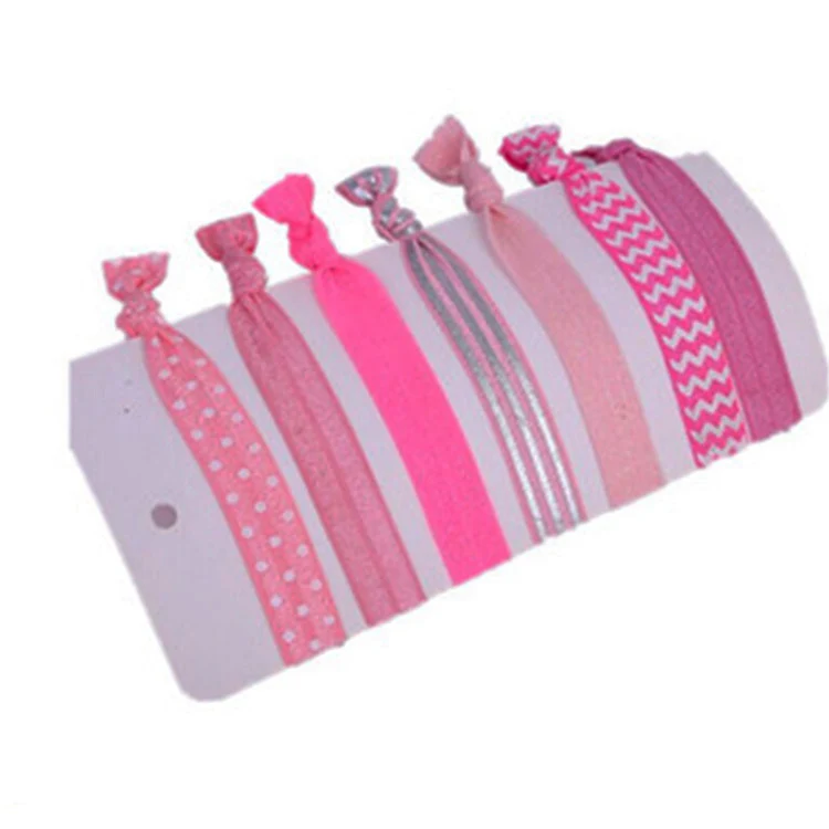 Handmade Bowknot Girls Hair Accessories Elastic No Crease Hair Ties