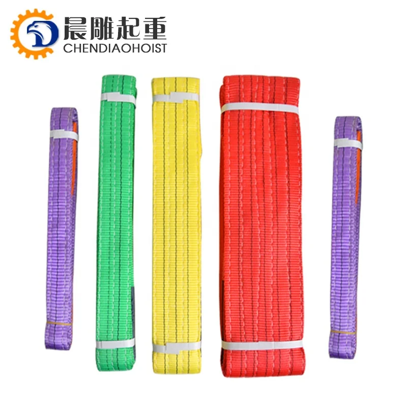 Capacity lifting belt crane webbing sling