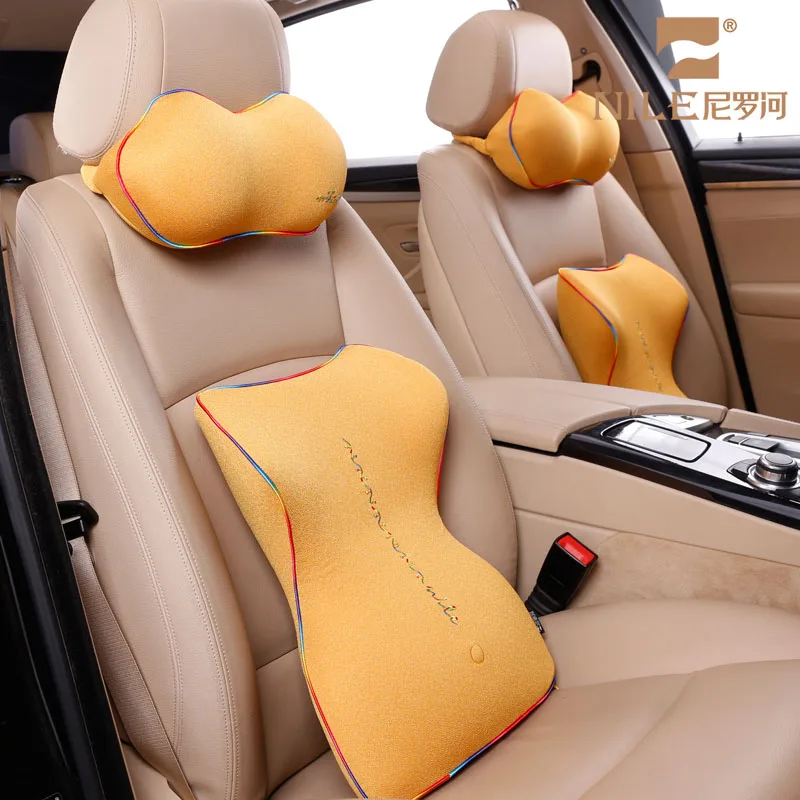 Car Seat Headrest Pad Memory Foam Pillow Head Neck Rest Support Cushion