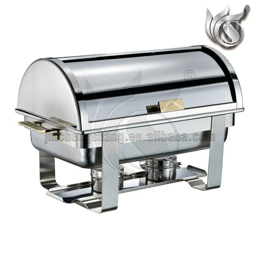 Hot Sale Commercial Food Warmers Ceramic Food Pan 9L Stainless Steel Decorative Fancy Chafing Dish Sets