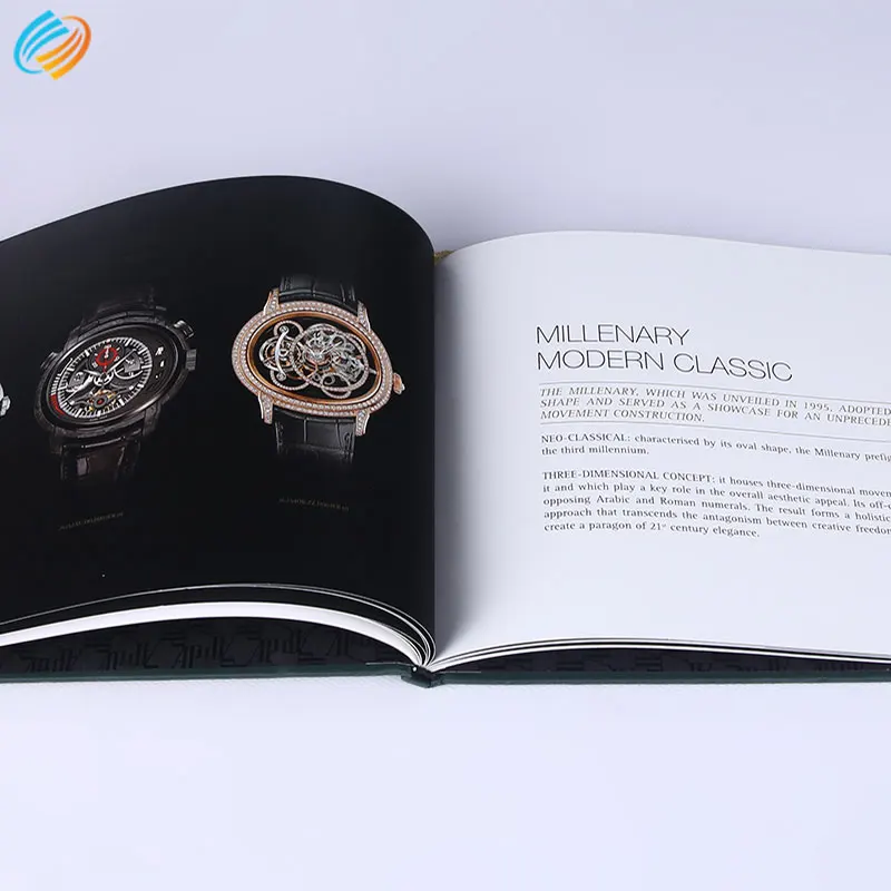 Customized Sewn Binding Imitation Leather Cover A4 Hardcover Books Printing