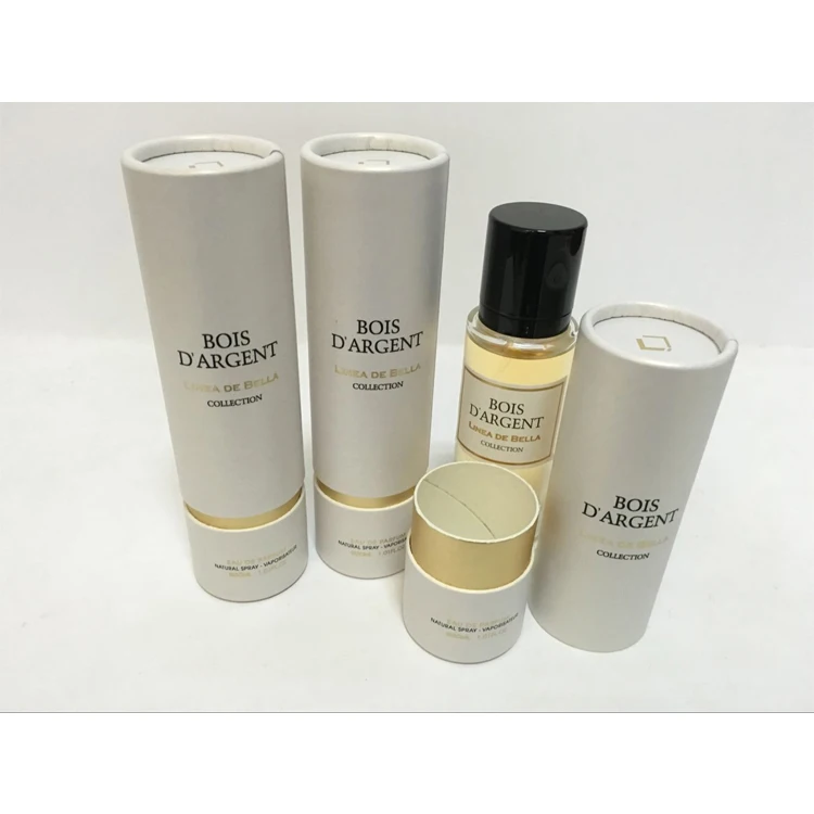 Custom cardboard iridescent paper 30ml essential oil perfume bottle box packaging tube