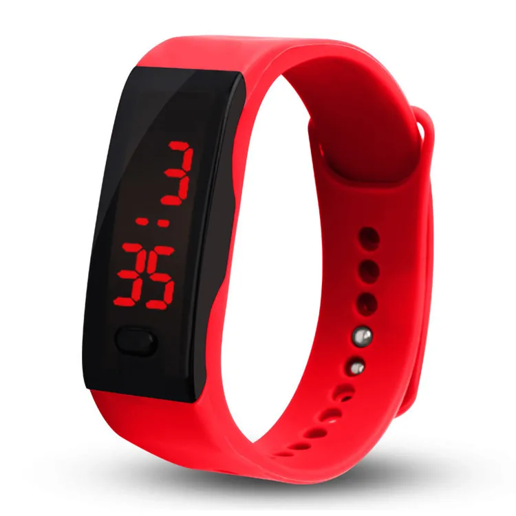 Cheapest rubber watch strap sport led digital watch kid men and women silicone promotion watches