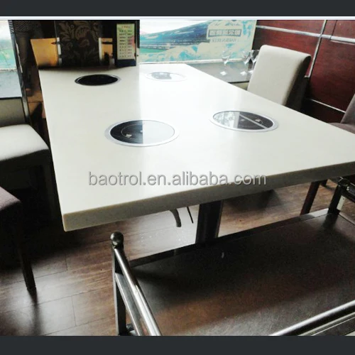 Мебель с твердой поверхностью современный дизайн стол для ресторана