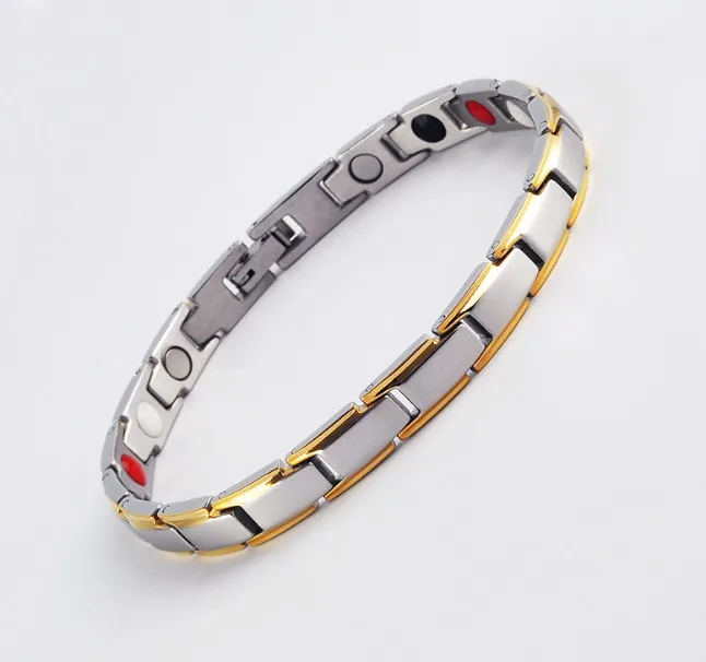 Wholesale health medical energy metal stainless steel blood pressure control bracelet energy for women