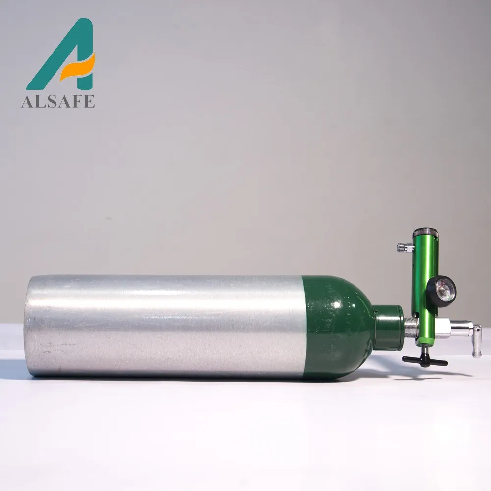 High pressure small oxygen cylinder aluminum cylinder