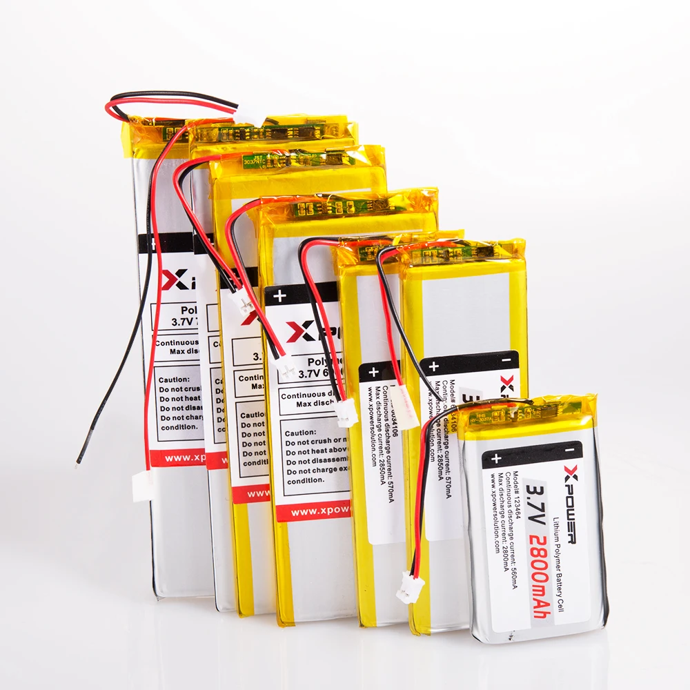Xpower 1200mAh 3.7V High Density Lithium Battery 803048 UL CB KC CE Certification Rechargeable Lithium Ion Batteries