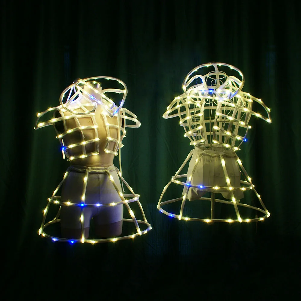  Smart 3D LED light up cage corset