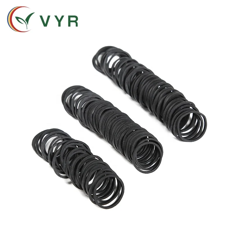 Высококачественная Экологически чистая натуральная резинка, черная резинка диаметром 0,8 дюйма, резинка для волос