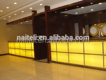 Translucent Backlit Golden color Faux Onyx Panel
