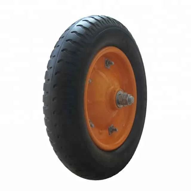 
12 Inch 3.25/3.00-8 Polyurethane Puncturer Proof Wheelbarrow Tire 