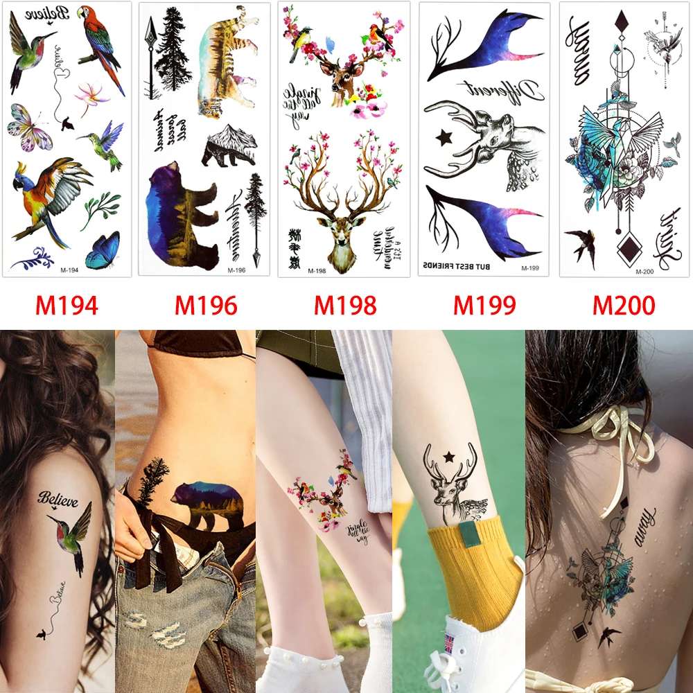 Sexy Girls Dream Body Back Temporary Tattoo Stickers