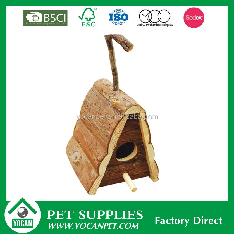 Craft Bird Houses Bird Box Cheap Wholesale Wood Folding Custom Logo Natural Fashion Solid Pet Cages, Carriers & Houses Pine Wood