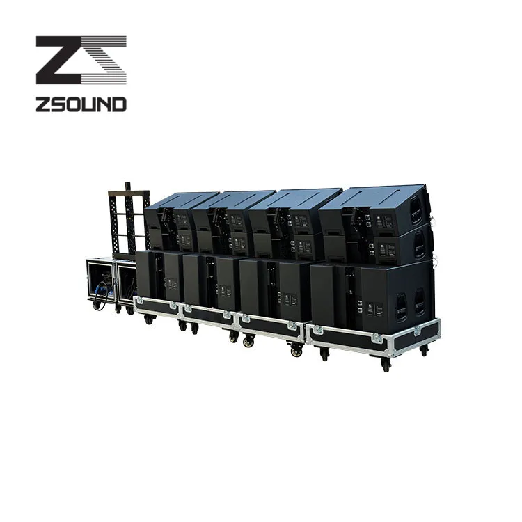 
ZSOUND professional dual 10 inch line array sound speaker with bracket 