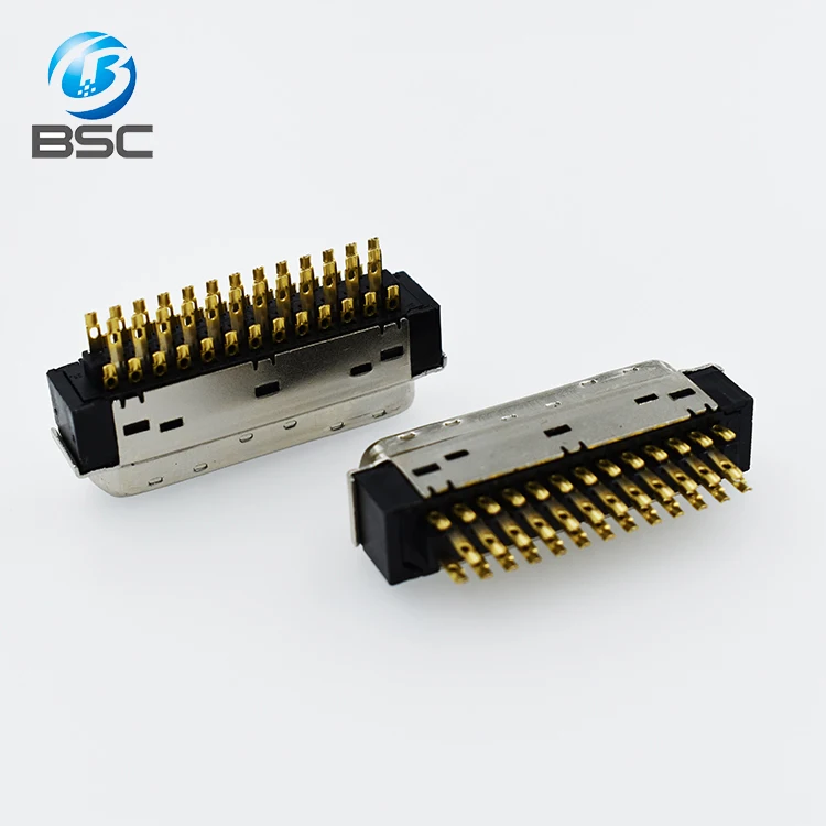 Factory direct 3M HPCN 3U' Gold SCSI Male head Connector 50P 50Core 20P 26P 50P Solder type