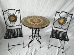 Alpine Mosaic Bistro Set With 2 Chairs